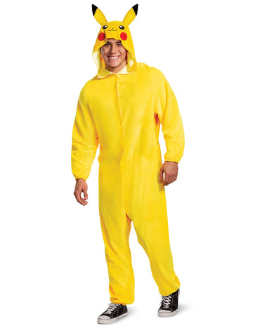 Felnőtt Pikachu Pokémon jumpsuit jelmez
