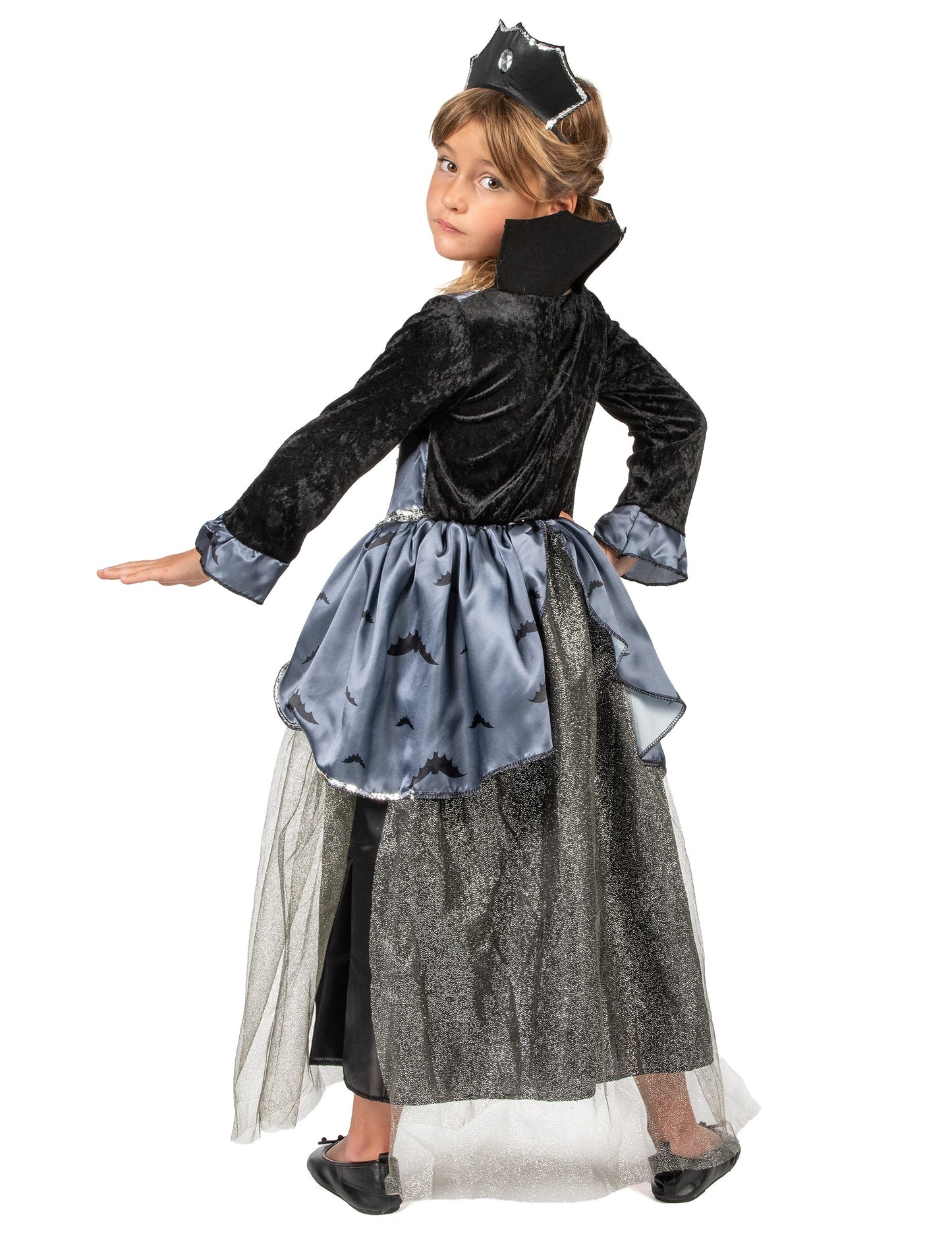 Vue de dos du déguisement comtesse des chauve-souris