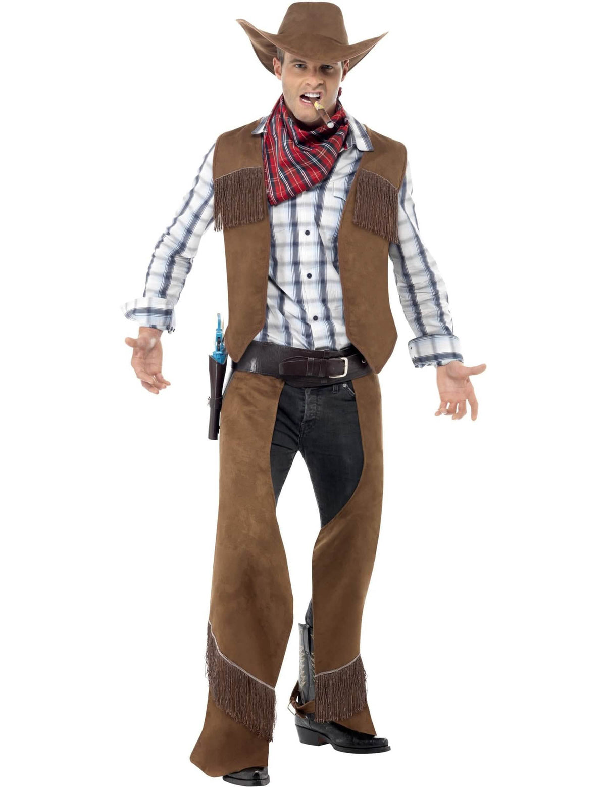 Cowboy-fringes jelmez férfiaknak elölnézetben