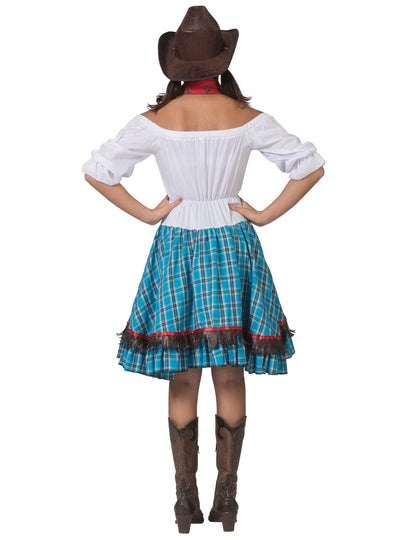 Női kék cowgirl álruhás