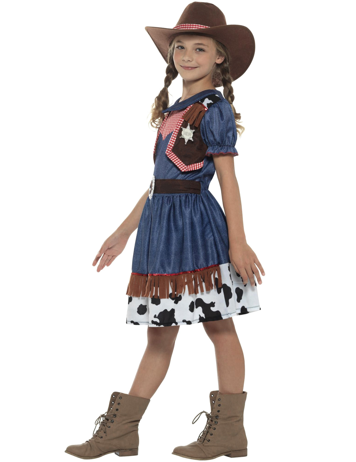 Vue de profil du déguisement cowgirl texane