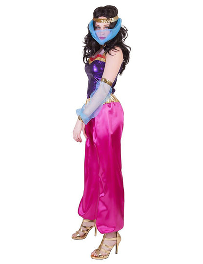 Keleti táncosnő jelmez fejdísszel nőknek 