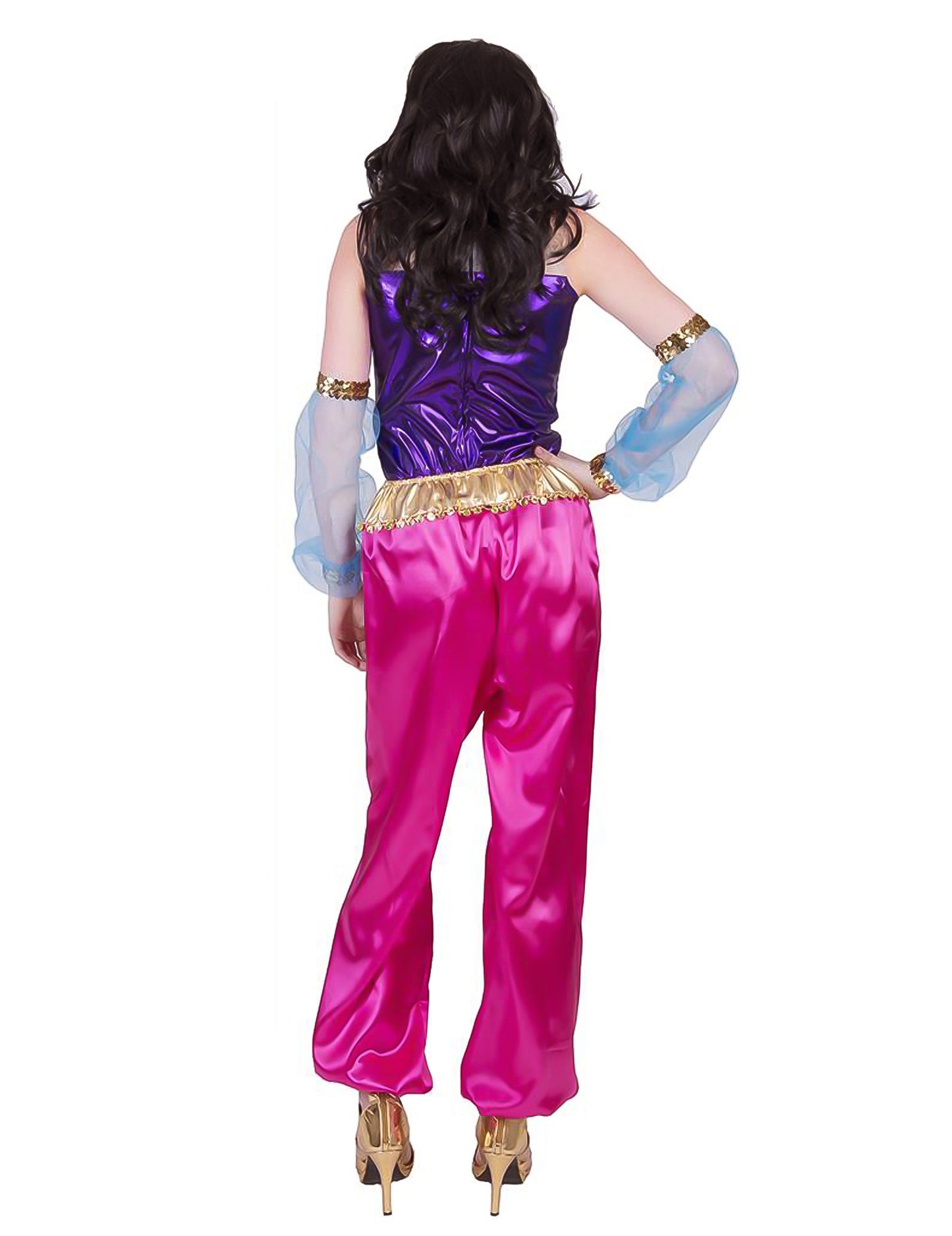 Keleti táncosnő jelmez fejdísszel nőknek 