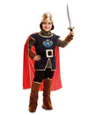 Déguisement de chevalier vaillant pour garçon bleu et rouge avec cape et couronne