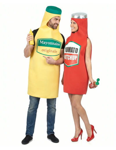 Felnőtt majonéz és ketchup páros jelmez