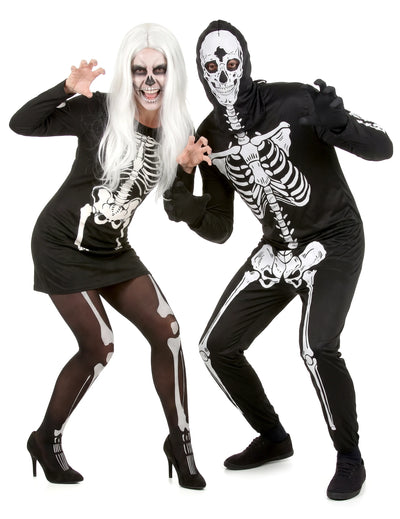 Felnőtt Halloween párjelmez csontvázaknak