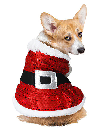 Flitteres karácsonyi kutya jelmez