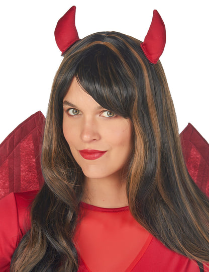Halloween vörös ördög és fekete jelmez