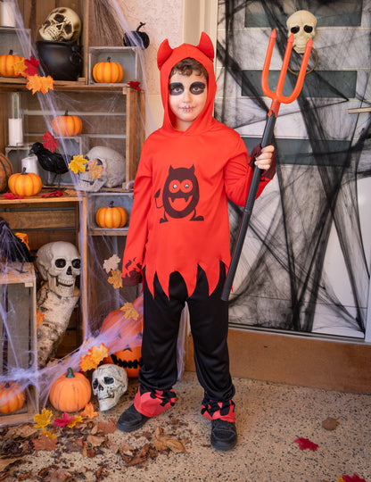 Diablottin jelmez mobil szemmel fiúval