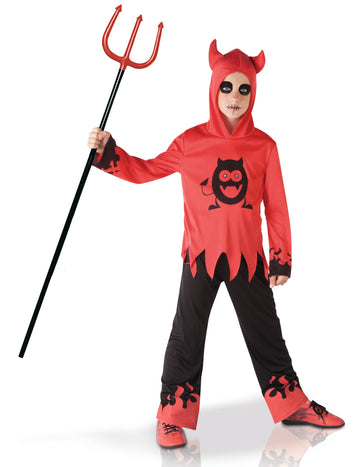 Diablottin jelmez mobil szemmel fiúval