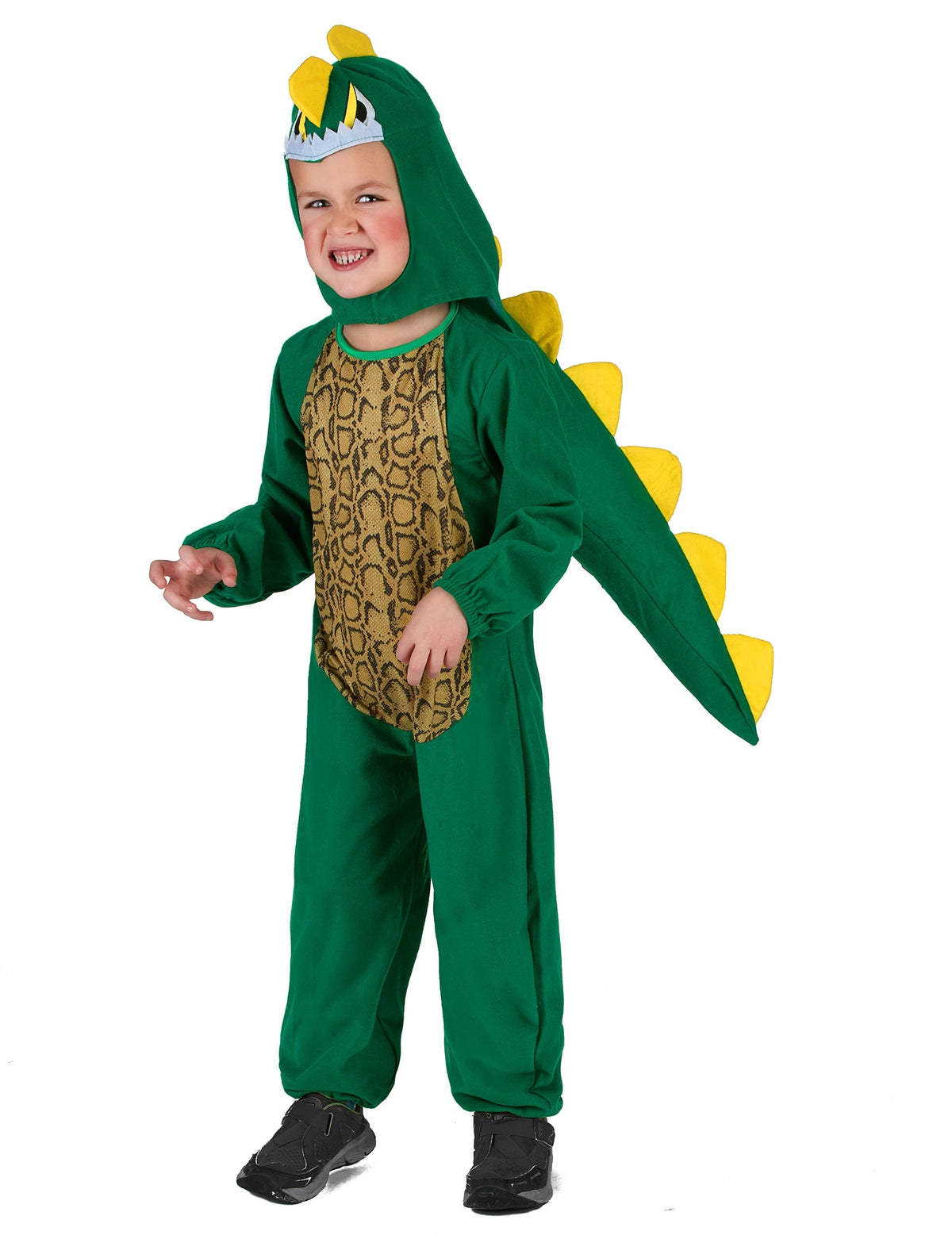 Déguisement de dinosaure pour enfant vert et jaune