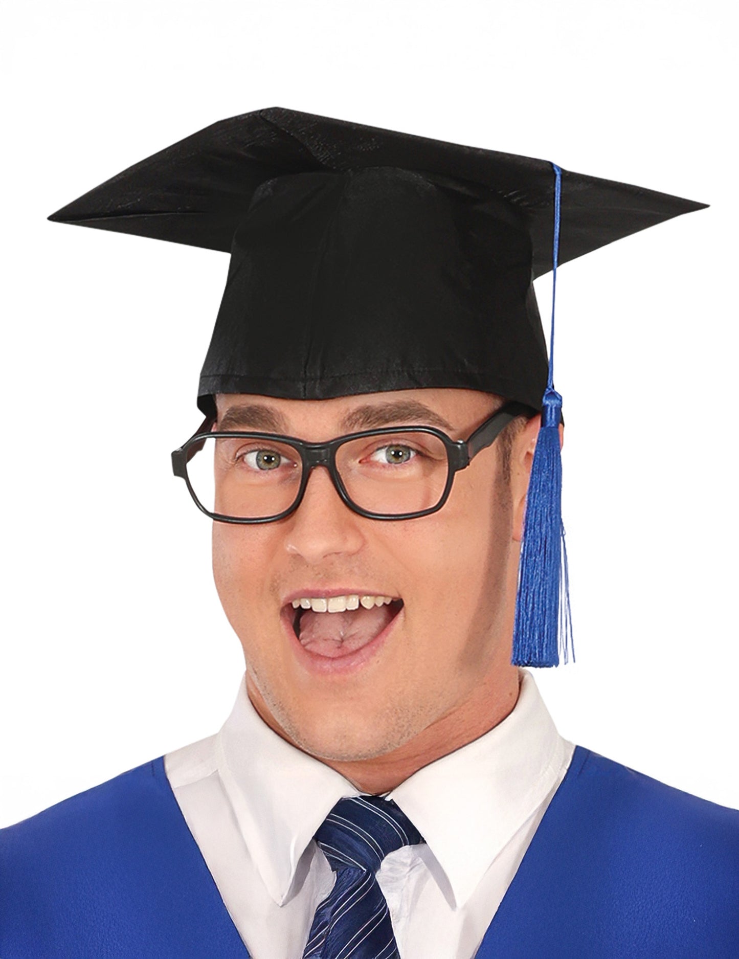 Kék és fekete felnőtt diplomás jelmez