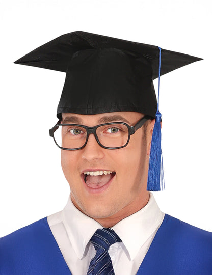 Kék és fekete felnőtt diplomás jelmez