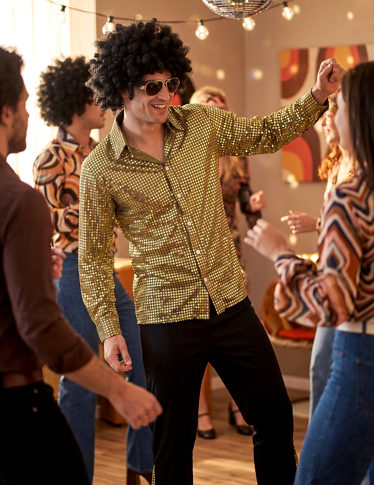 Férfi arany disco álruhája