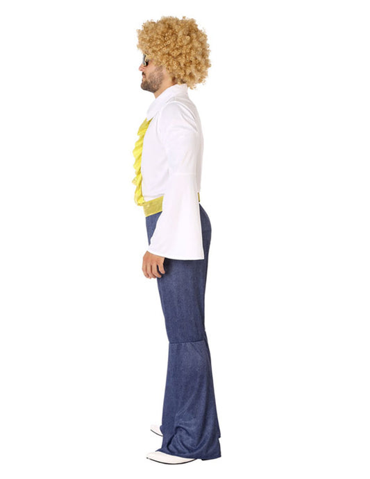 Vue de profil du déguisement disco pour homme