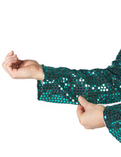 Luxus türkiz diszkó jelmez férfiaknak