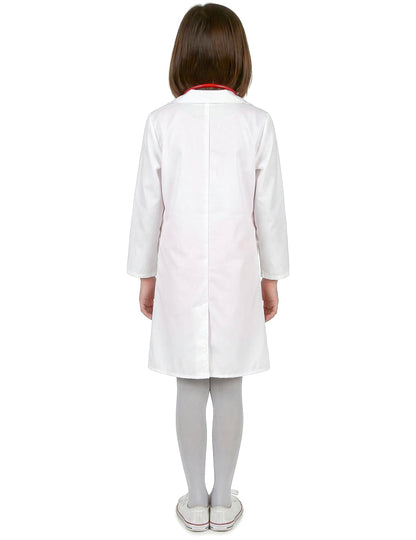 Vue de dos du déguisement de docteur pour fille