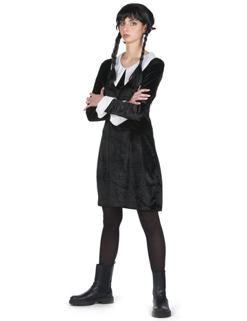 Fekete bársony gótikus bársony álruhában