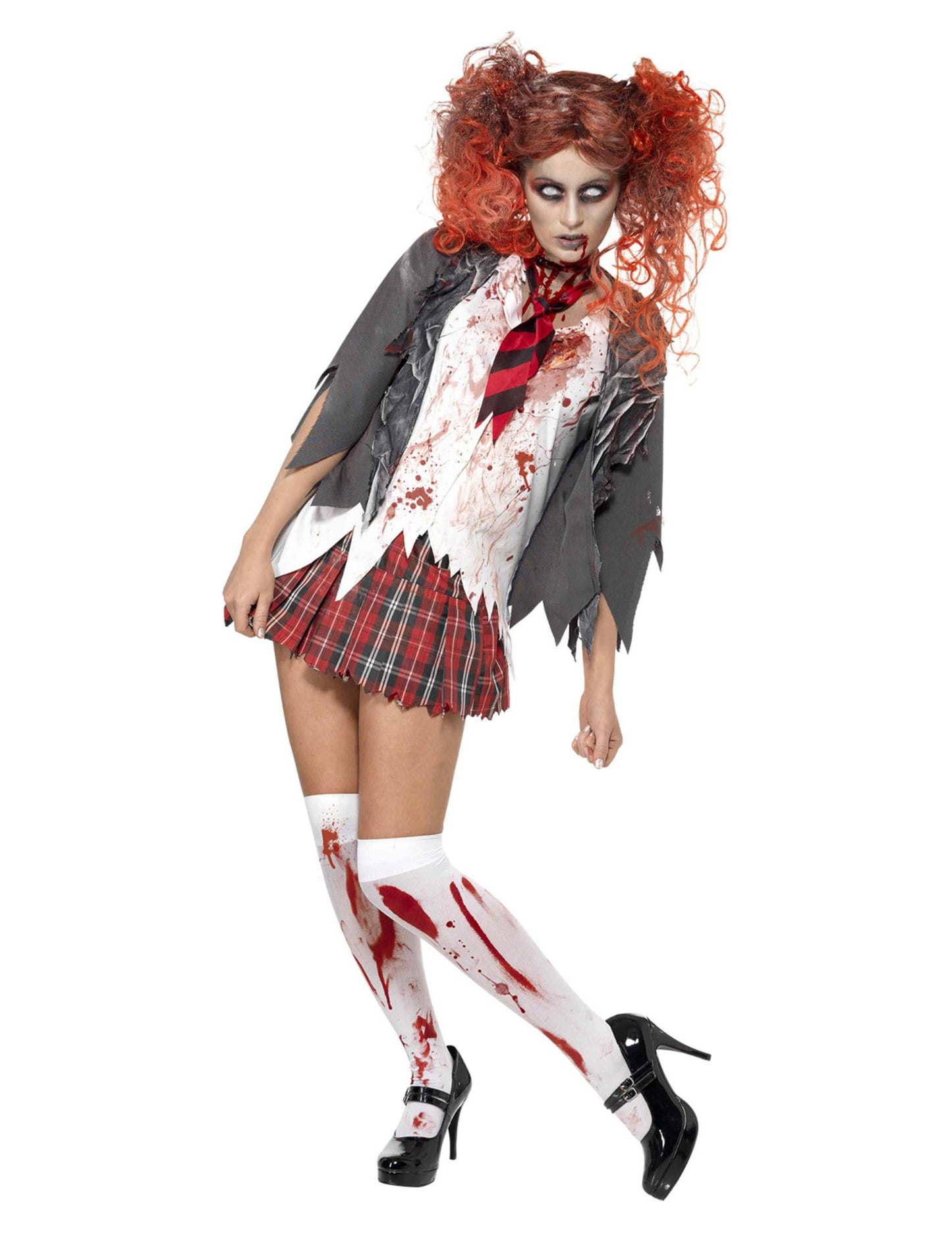 Halloween női iskolás lány álruhában