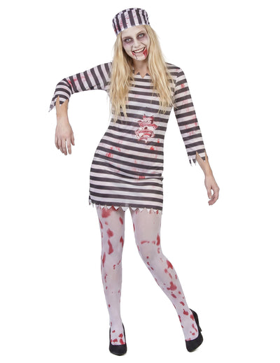 Ijesztő jelmez fogoly zombi nő