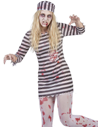 Ijesztő jelmez fogoly zombi nő