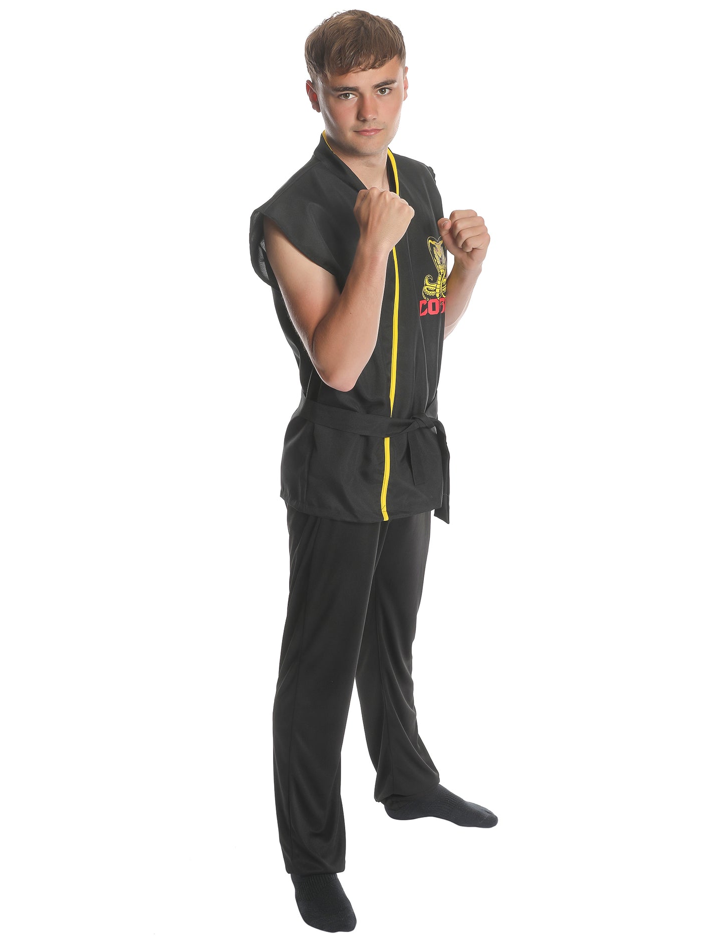 Felnőtt fekete karate hallgató jelmez