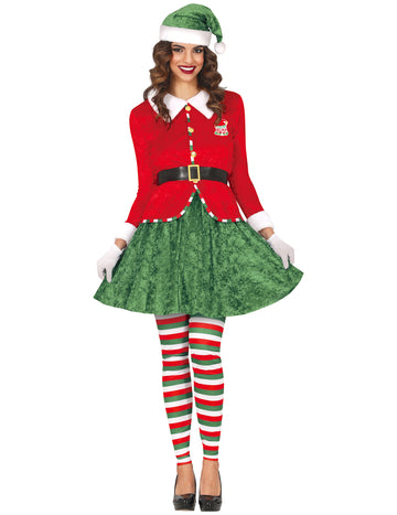 Női karácsonyi manó jelmez 