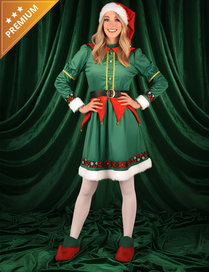 Luxus karácsonyi manó jelmez nőknek