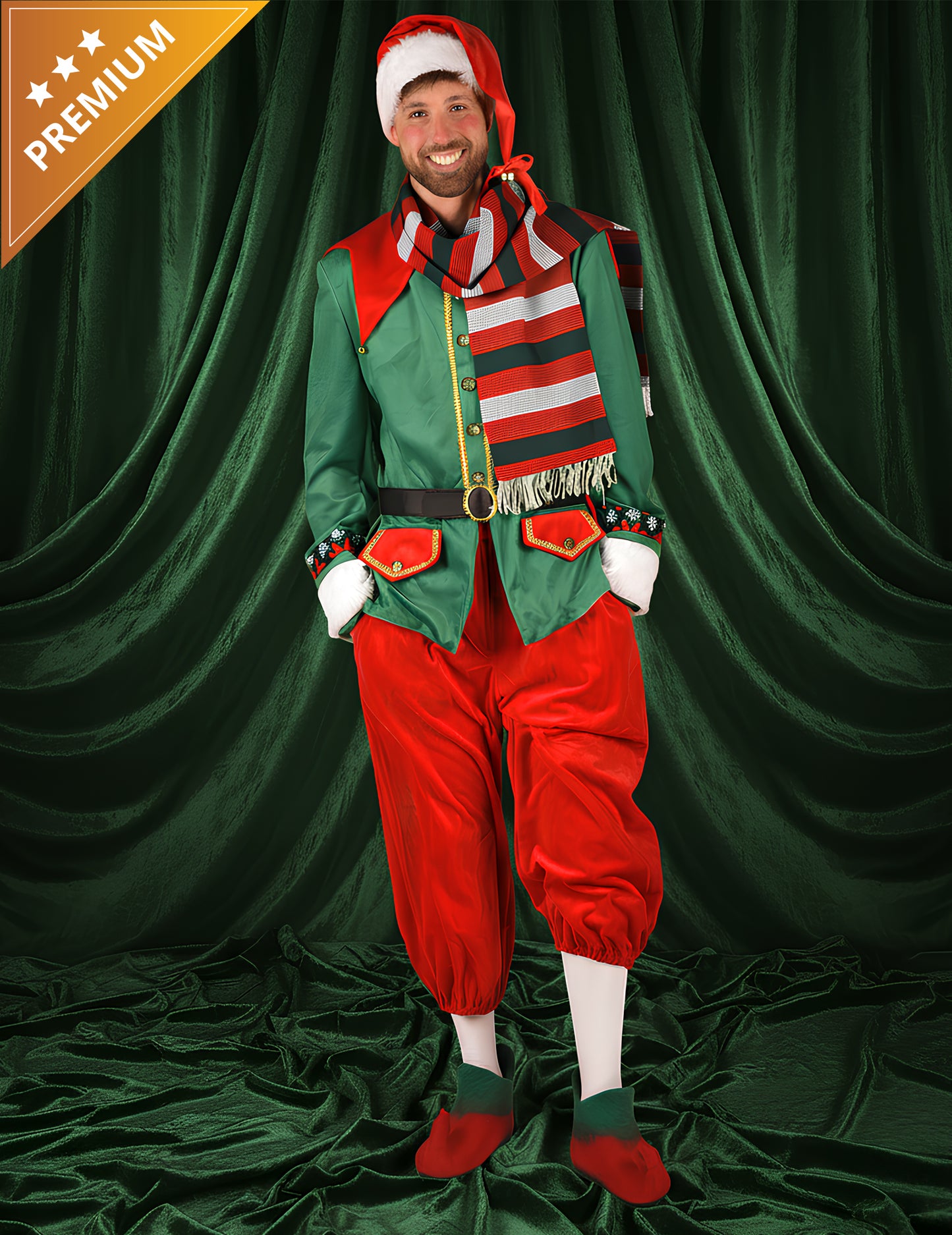 Luxus karácsonyi manó jelmez férfiaknak