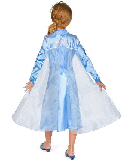 Vue de dos du déguisement Elsa Reine des Neiges 2 classique