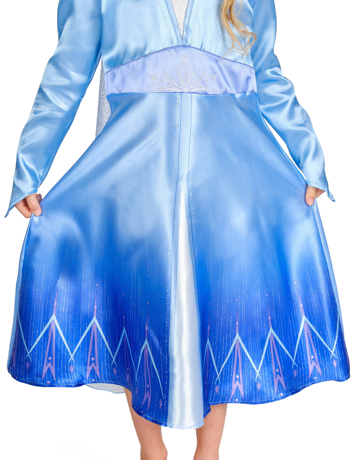 Détail de la jupe du déguisement Elsa Reine des Neiges 2 classique