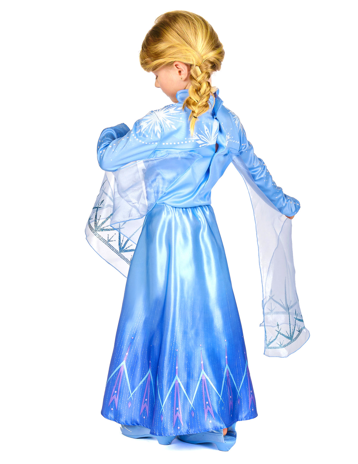 Vue de dos du déguisement Elsa Reine des Neiges 2 deluxe
