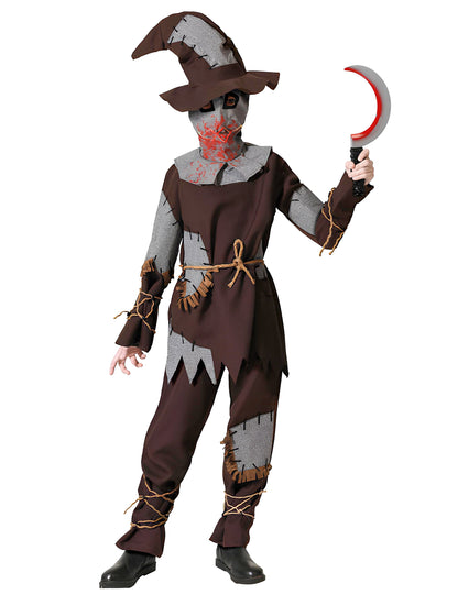 Fiú véres madárijesztő jelmeze