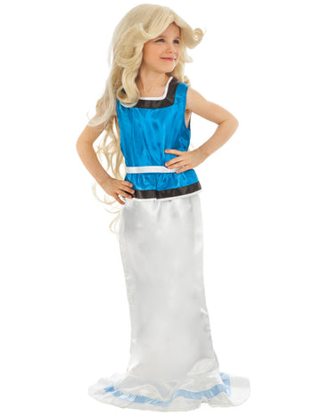 Déguisement Falbala Astérix et Obélix™ pour enfant bleu et blanc