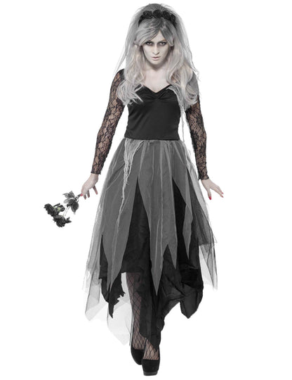 Fekete házas szellem álruhás nő halloween