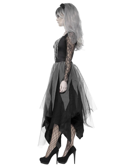 Fekete házas szellem álruhás nő halloween