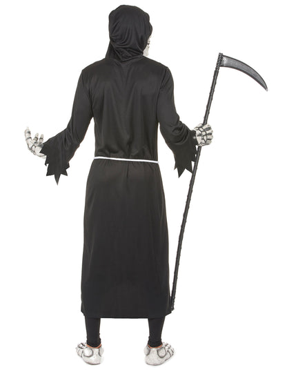 Vue de dos du déguisement faucheur des ténèbres