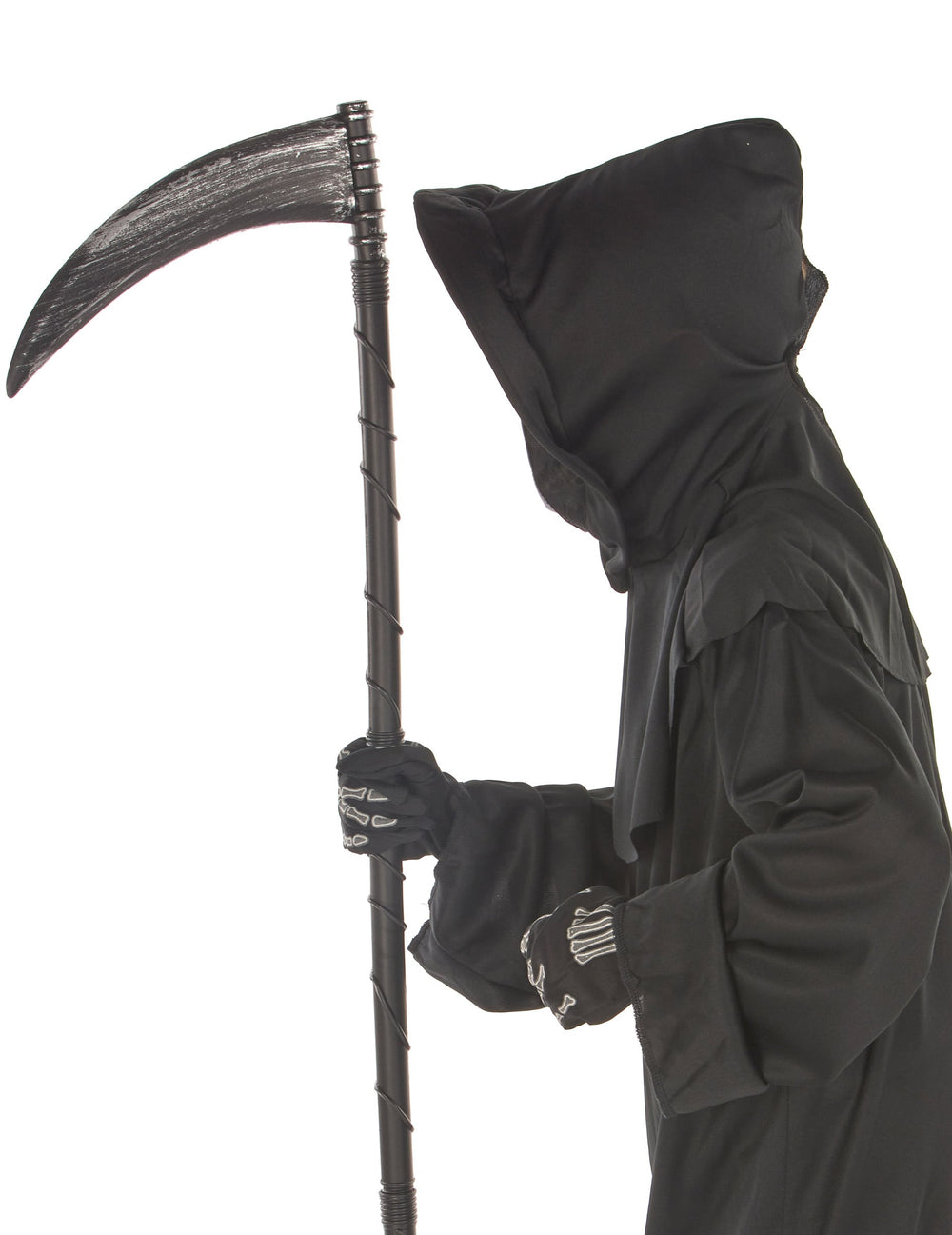 Vue de profil du déguisement faucheur sinistre