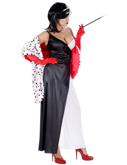 Vue de profil du déguisement de femme démoniaque