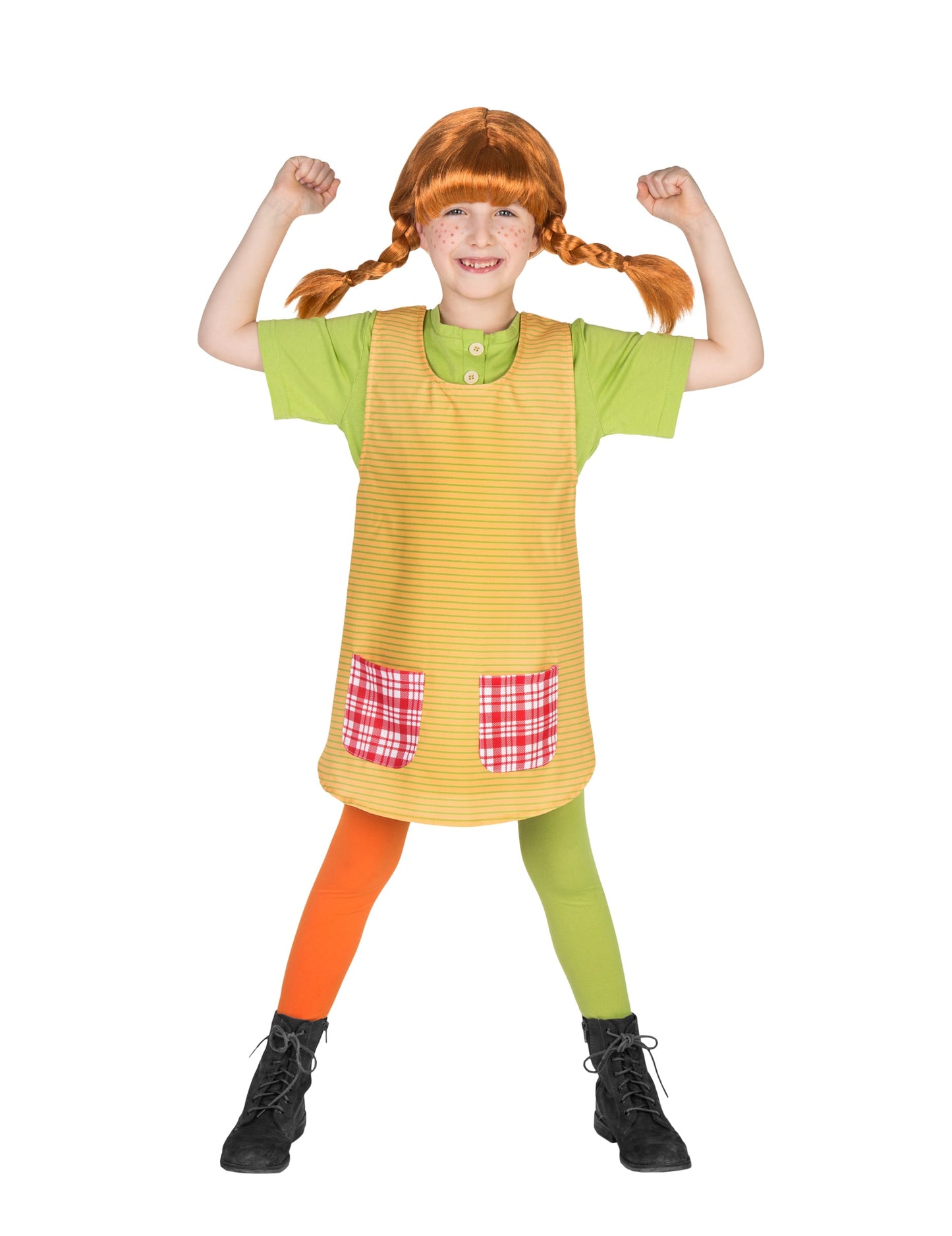 Vue de face du déguisement Fifi Brindacier™ pour fille