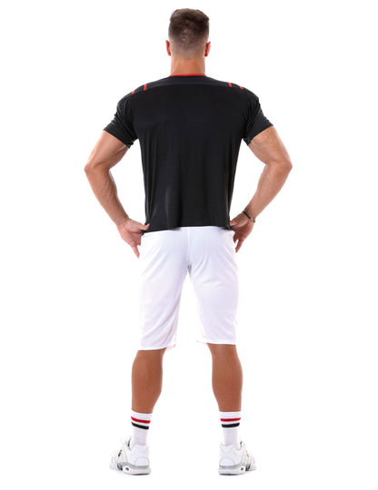 Amerikai labdarúgó jelmeze fekete -fehér ember