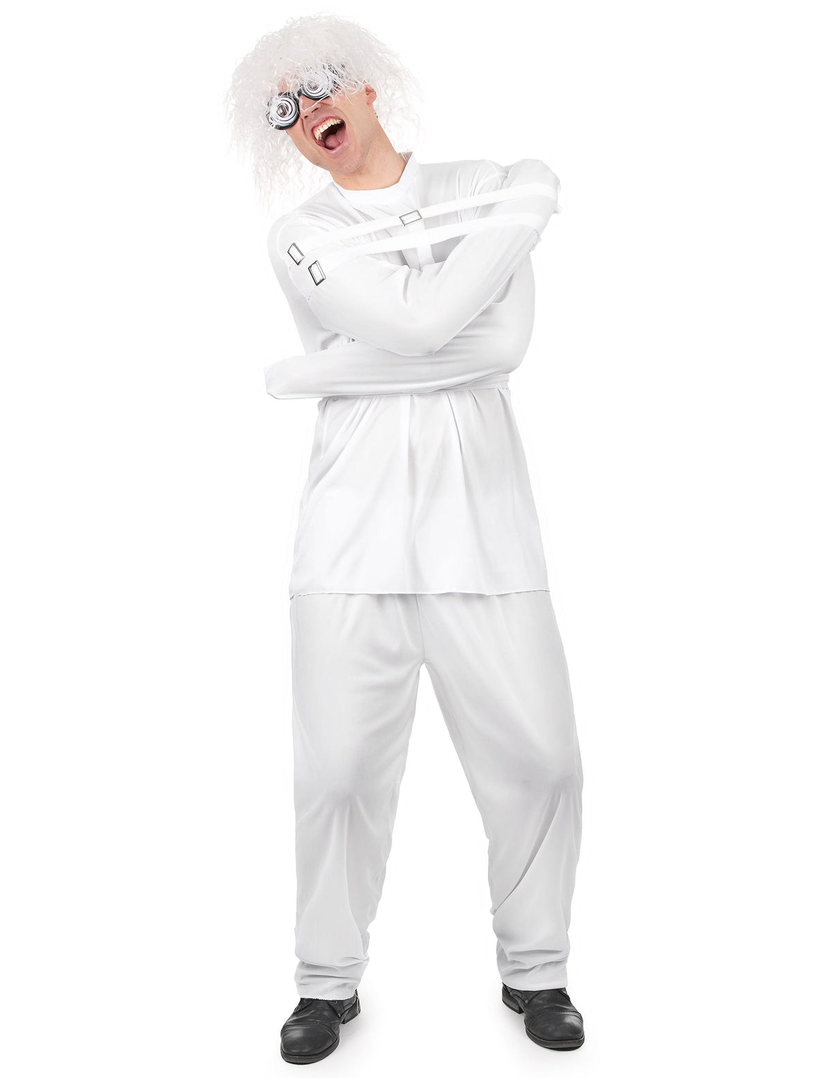 Déguisement fou camisole pour adulte blanc