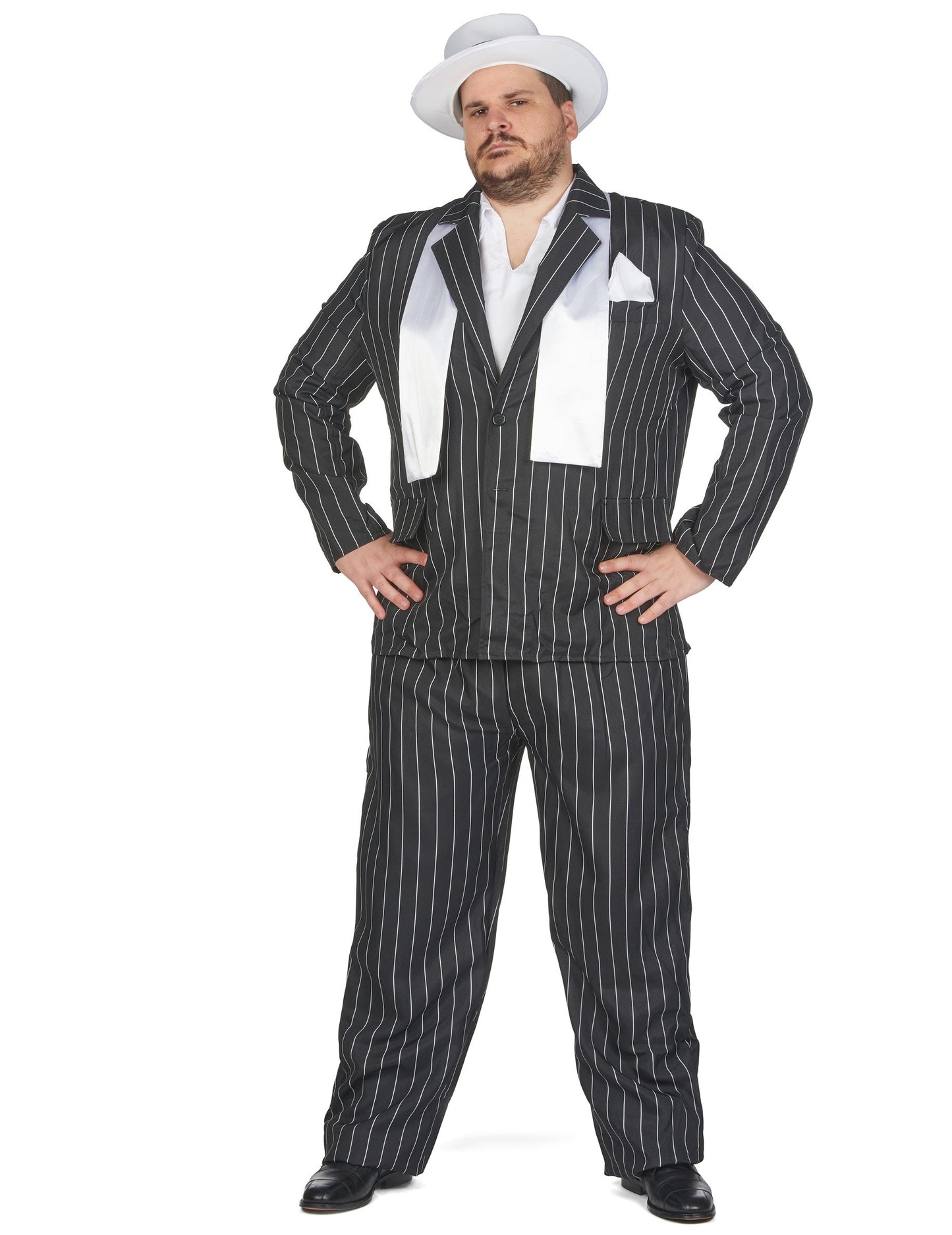 Nagy méretű fekete gengszter álruhája