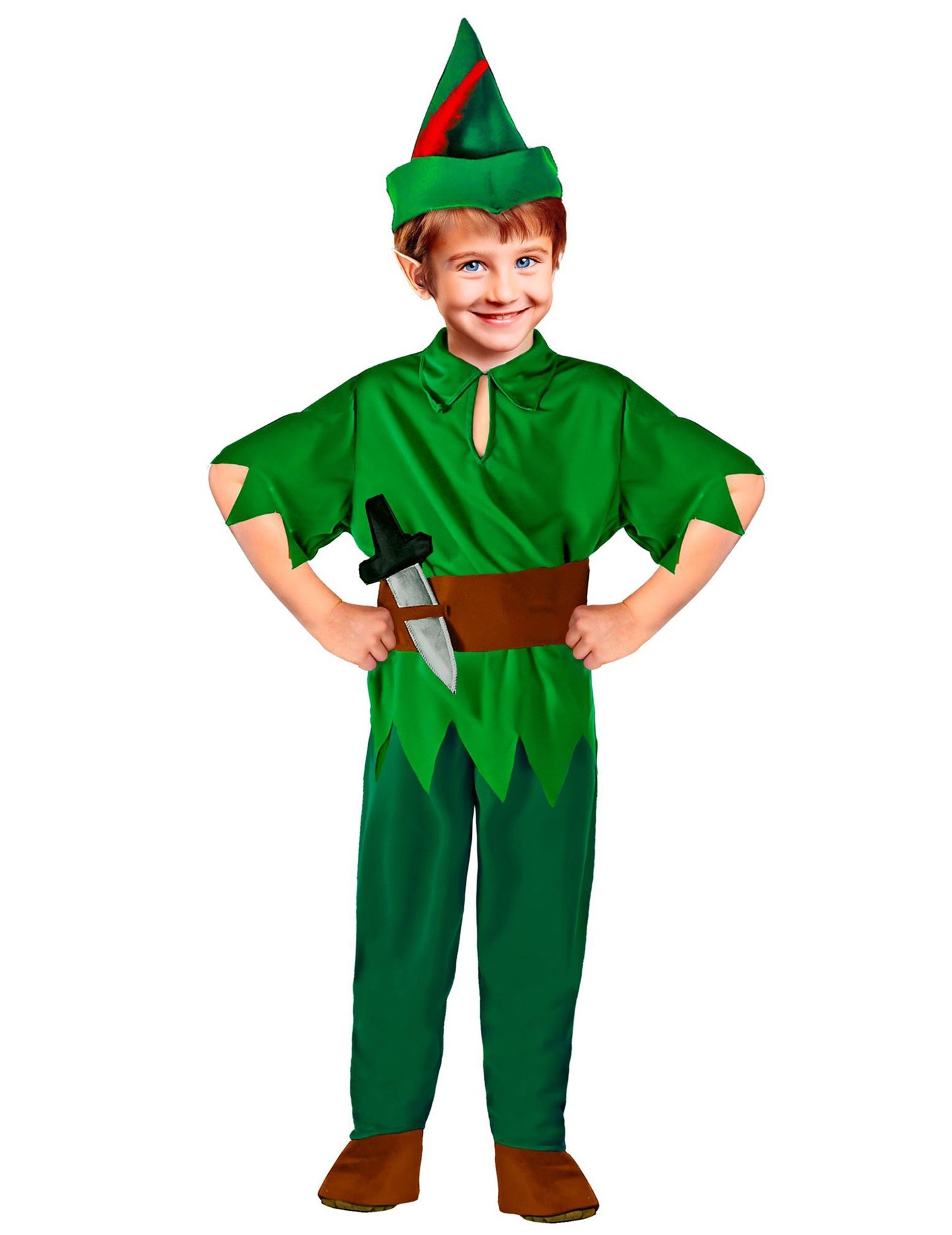 Elölnézet a képzelet birodalmából származó gyerek jelmezről