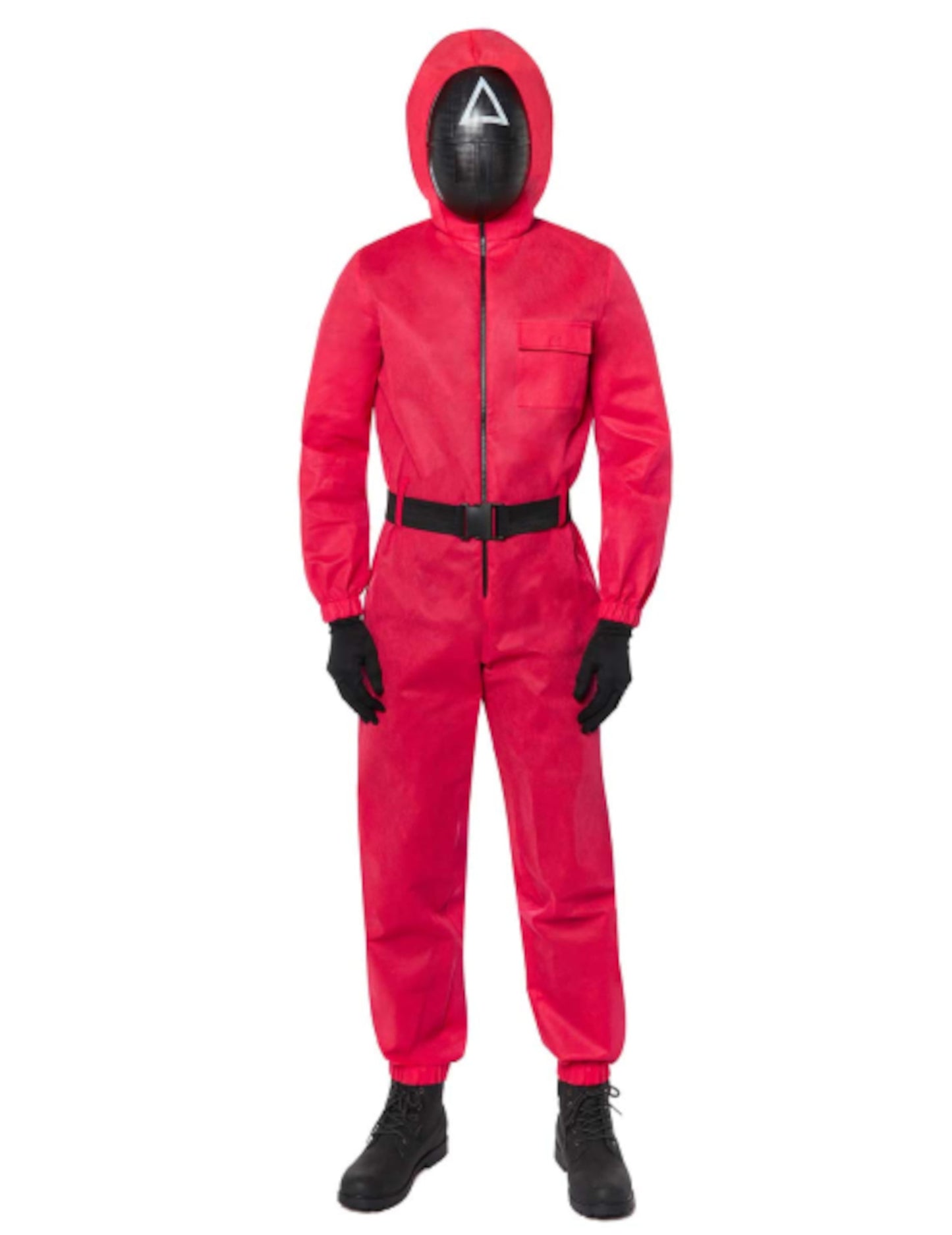 Masque avec triangle du déguisement gardien du jeu Squid Game™ pour adulte