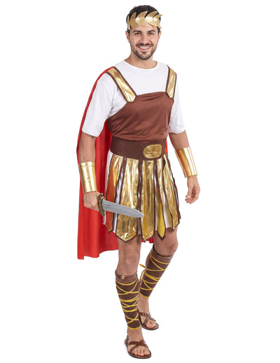Római gladiátor jelmez, vörös köpeny férfiaknak
