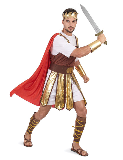 Római gladiátor jelmez, vörös köpeny férfiaknak