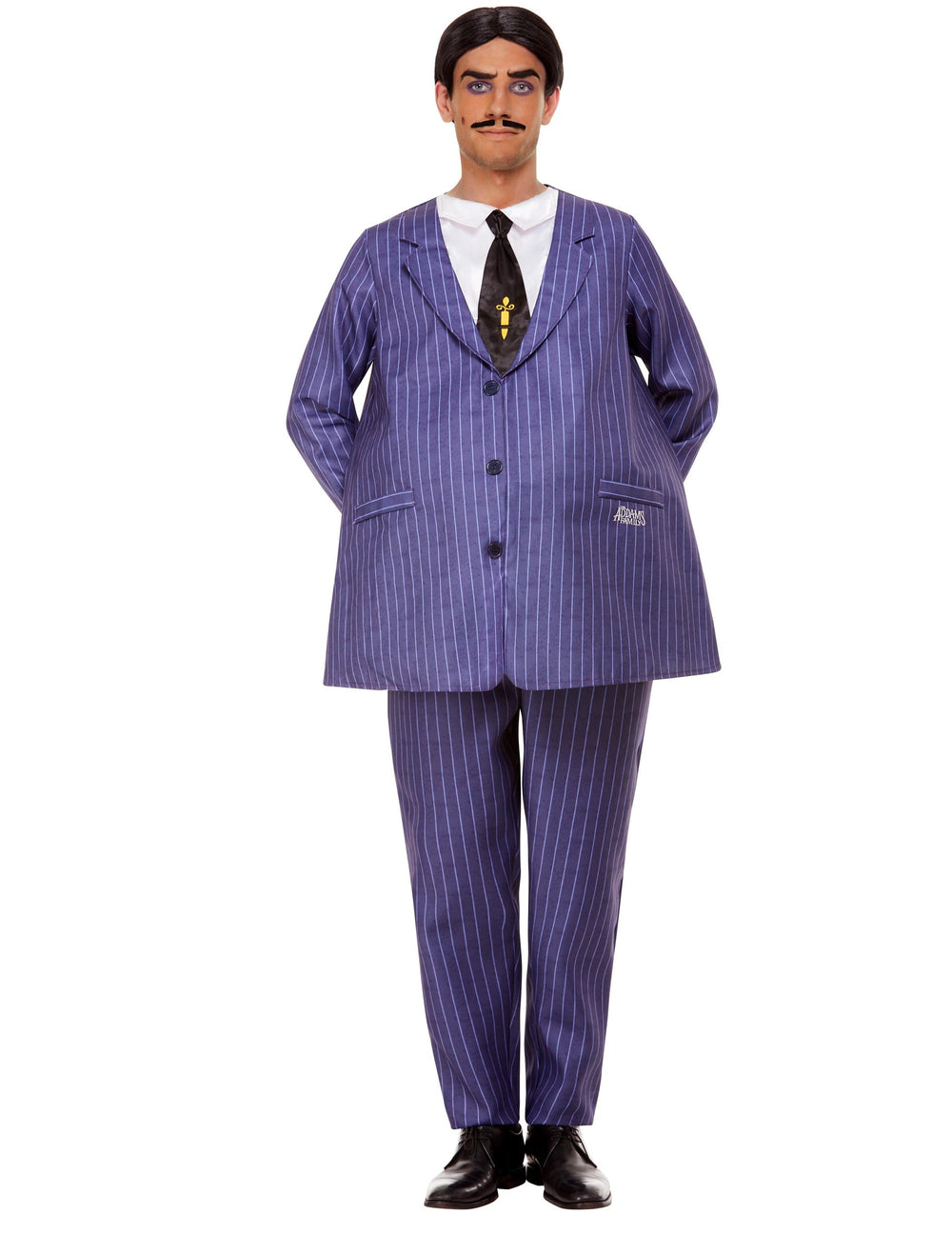 Déguisement Gomez Famille Addams™ pour adulte violet à rayures blanches