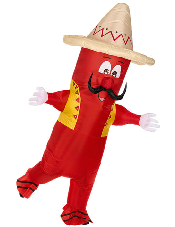 Felfújható mexikói chili paprika jelmez felnőtteknek