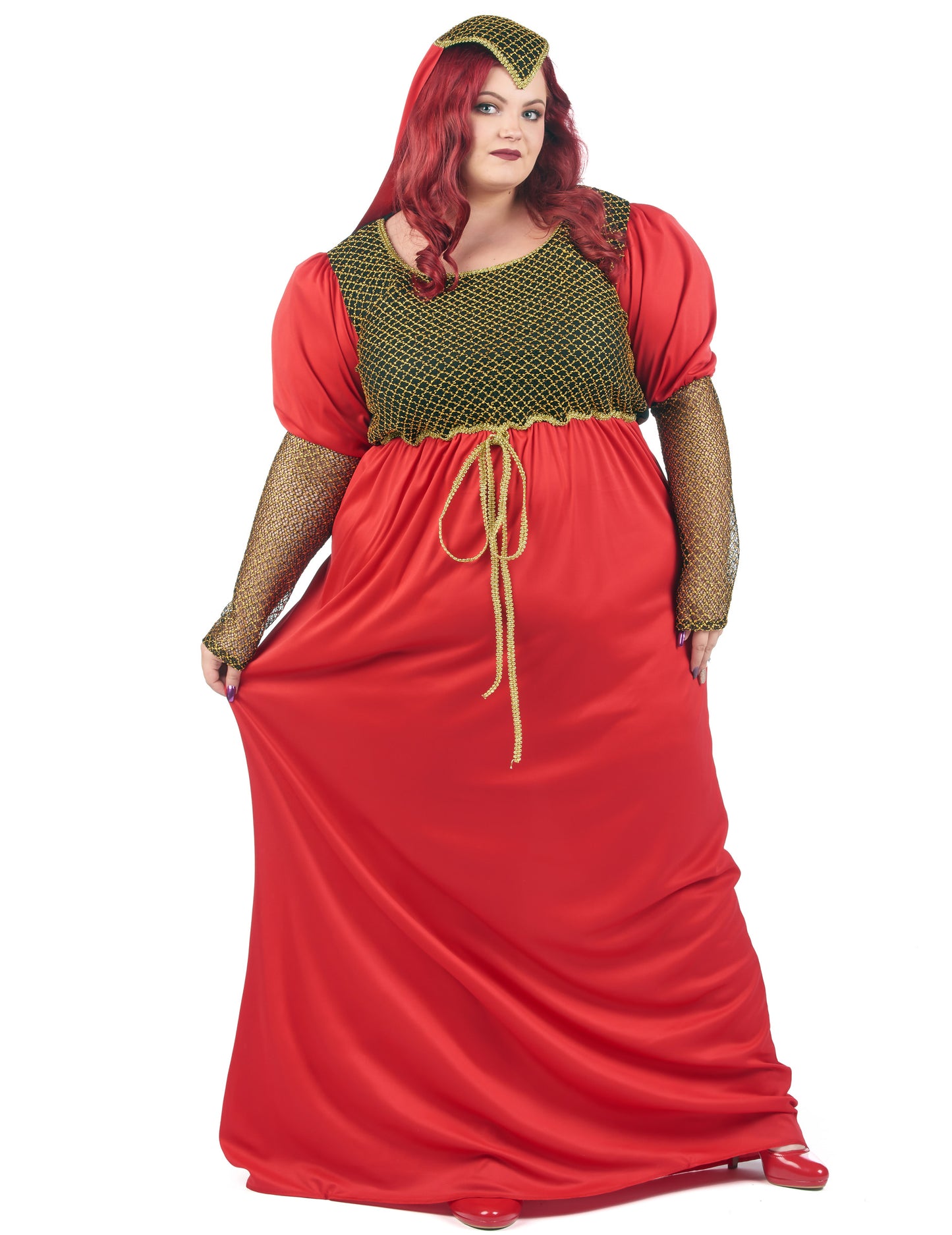 Nagy középkori vörös méretű nő nő